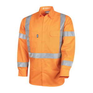 CS1000T5 Lightweight NSW Rail Vented Hi-Vis Drill Shirt With Reflective Tape