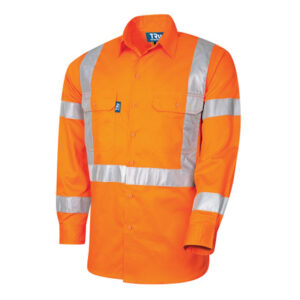 DS1166T5 Lightweight NSW Rail Vented L/S Hi-Vis Drill Shirt With TRuVis Perforated Tape