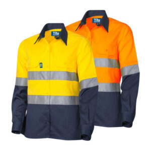 DSW2166T1 Lightweight Vented L/S Hi-Vis Drill Shirt With 3M Tape