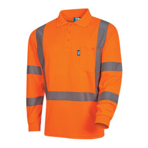 TS1850T5 Mircomesh L/S Hi-Vis Polo NSW Rail Shirt With TRuVis Perforated Tape