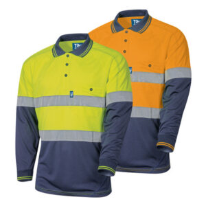 TS2850T3 Micromesh L/S Hi-Vis Polo Shirt With TRuVis Tape